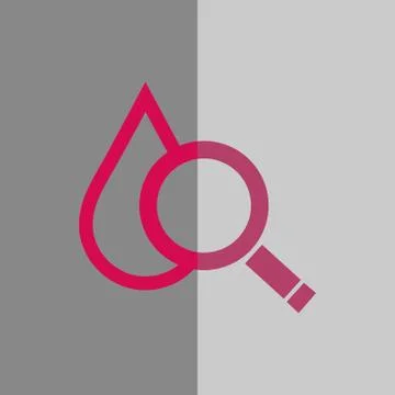 Drop search icon, vector illustration. Flat design style Stockillustratie