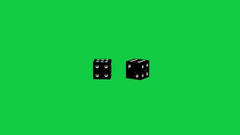 Drop sending two dice rotating, colliding, settling paired on transparent Stock Footage 340269570