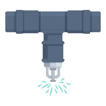 Drop sensor control icon cartoon vector. Watering protection Stock Illustration