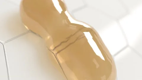 A drop of serum flows along the surface to compare with the skin. Used as an Stock Footage 201182157