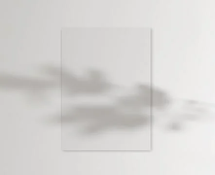 Drop shadow overlay effect on blank sheets of paper. Vector mockup Stock Illustration