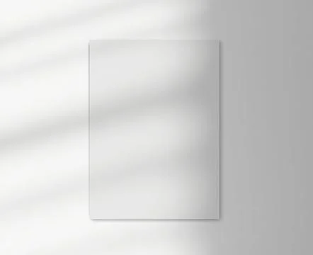 Drop shadow overlay effect on blank sheets of paper. Vector mockup Stock Illustration