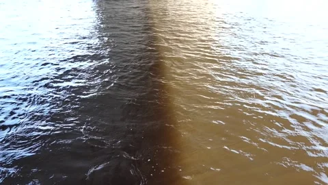 Drop shadow on a stream water Stock Footage 153055846