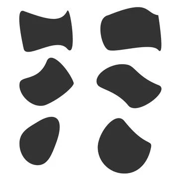 Drop shape icon. Spilled black ink illustration symbol. Blot vector. Stock Illustration