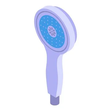 Drop shower head icon isometric vector. Water bath Stock Illustration