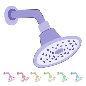 Drop shower head vector cartoon graphic Stock Illustration