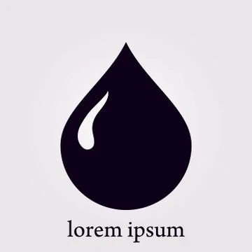 Drop sign symbol. Stock Illustration