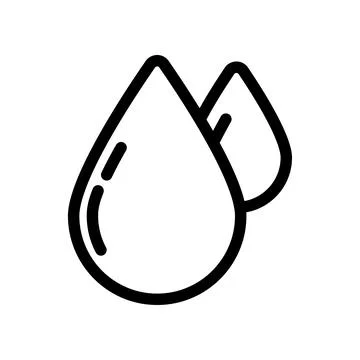 Drop silhouette black. Vector drawing. High quality black style vector icons Stock Illustration