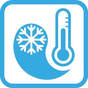 Drop, Snowflake, Sun, Thermometer, Air Conditioner, Logo Stock Illustration