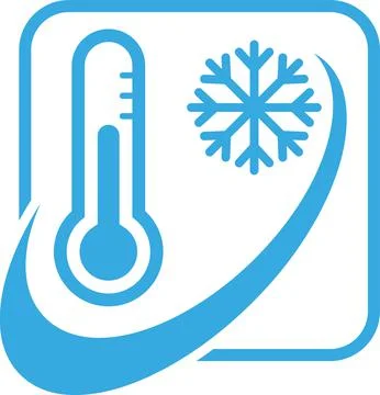 Drop, Snowflake, Sun, Thermometer, Air Conditioner, Logo Stock Illustration