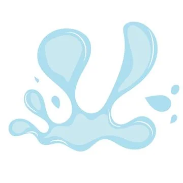 Drop splash icon of any liquid Stock Illustration
