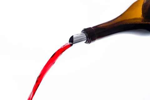 Drop stop inserted into a bottle of wine Foto stock
