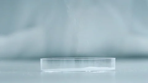 Drop sugar to the glass container close up slow motion Stock-Footage 159121920