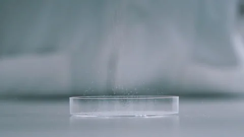 Drop sugar to the glass container slow motion Stock-Footage 159149000