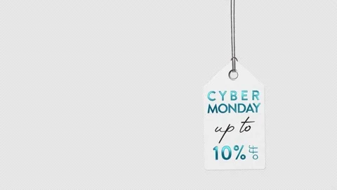 Drop Tag Cyber Monday Stock Footage 169587738