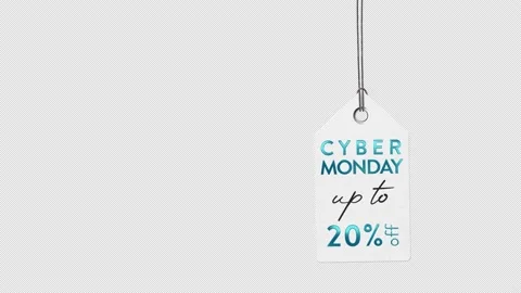 Drop Tag Cyber Monday Stock Footage 169587746