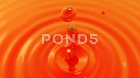 Drop of tea macro with the focus effect (drop 2) Stock Illustration