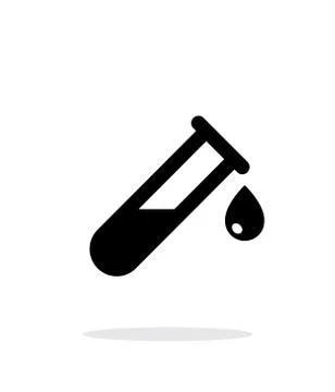 Drop from test tube simple icon on white background 스톡 일러스트