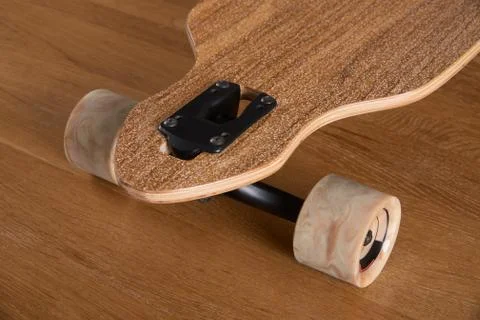 Drop through mount of longboard Stock Photos