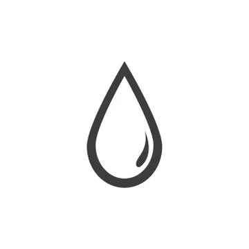 Drop Vector isolated on white background. Stock Illustration