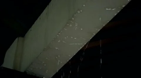 A drop of water in an abandoned building Stock-Footage 45274337