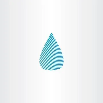 Drop of water blue sign vector icon Illustrazione stock