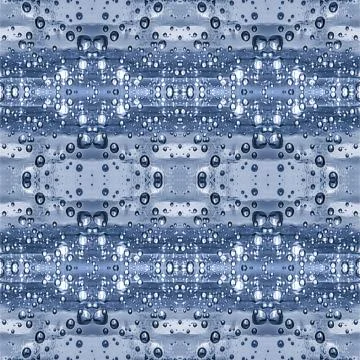 Drop Water Collage Seamless Pattern Illustrazione stock