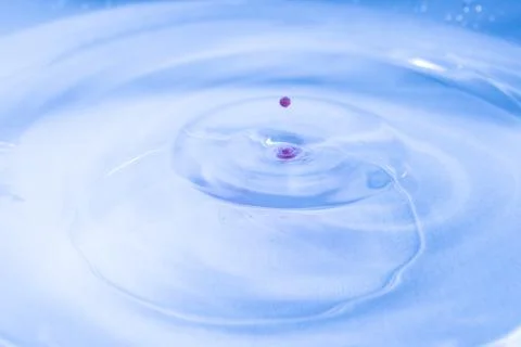 Drop of water. Colored drops background. Fotos Stock
