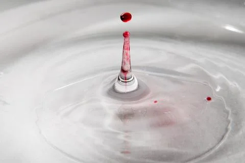 Drop of water. Colored drops background. Stock Photos