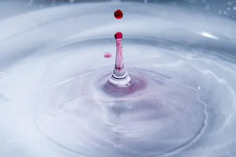 Drop of water. Colored drops background. Fotos Stock