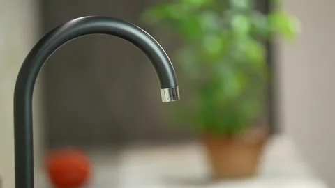 Drop of water drips from the tap Stock Footage 246329509