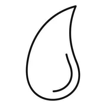 Drop of water falling down creating a splash effect with black outline on w.. Stock Illustration