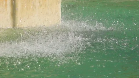 Drop Water Falling in Pool Stock Footage 84805451