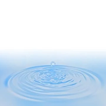 A drop of water falls in Stock Illustration