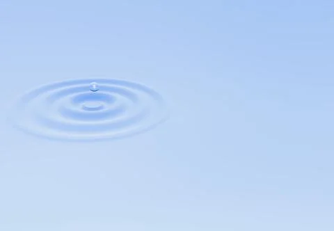 A drop of water falls in Stock Illustration