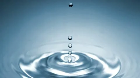 Drop of water falls in slow motion - washed away by wave - 03 - 1050fps Stock Footage 11611976