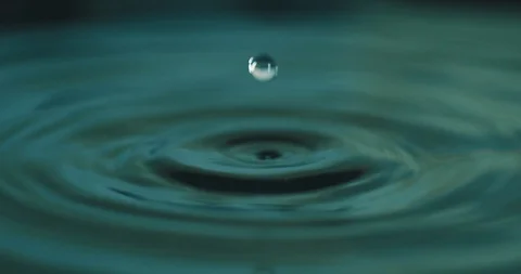 A drop of water falls (slow motion) Stock Footage 122397824