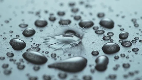 Drop of Water hits Surface Video stock 84077194