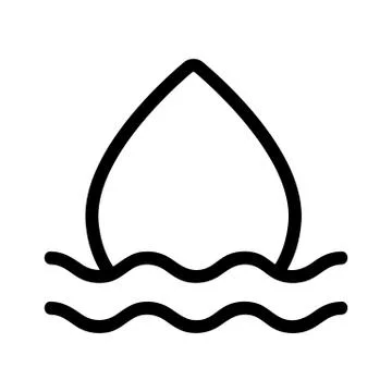 A drop of water icon vector. Isolated contour symbol illustration 스톡 일러스트