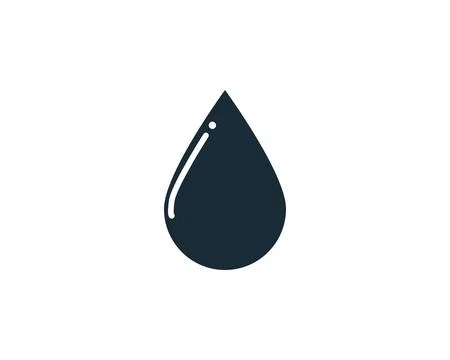 Drop Water Icon Vector Logo Template Illustration Design Stock Illustration