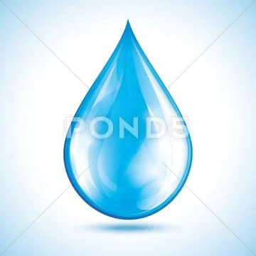 Drop of water isolated over white Stock Illustration