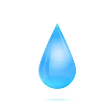 Drop of water isolated on white background. Vector illustration Stock Illustration