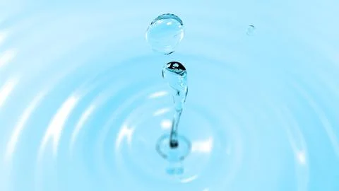 Drop of water macro with the focus effect (drop 2) Stock Illustration