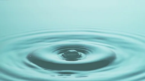  Drop of Water - One Drop with Mini-Drops - Macro - Low Impact Stock Footage 83811428
