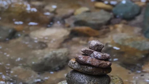 Drop water on rock. Stock Footage 76955669