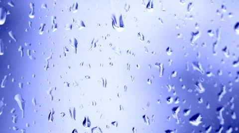 Drop of water runs down the glass surface with condensate Stock Footage 30459828