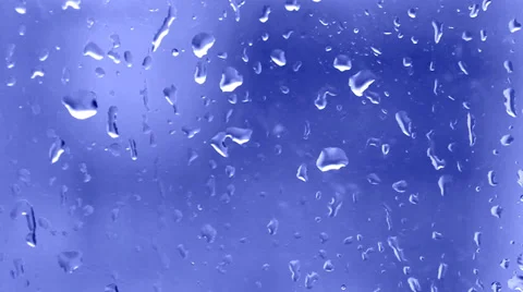 Drop of water runs down the glass surface with condensate Stock Footage 30459868