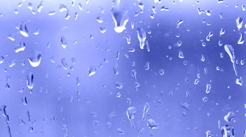Drop of water runs down the glass surface with condensate Stock Footage 30459892