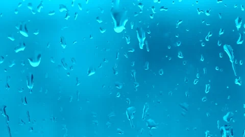 Drop of water runs down the glass surface with condensate Video stock 30459895