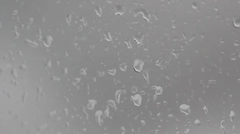 Drop of water runs down the glass surface with condensate Video stock 30459919